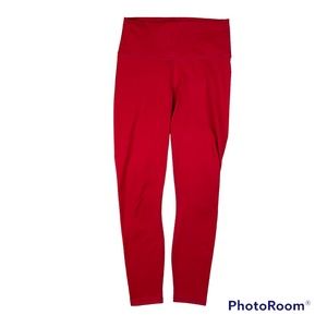 Fabletics Powerhold Athletic Leggings Ankle Length Women's Size Small Red